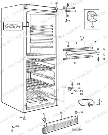 Взрыв-схема холодильника Husqvarna Electrolux GME126KFN - Схема узла C10 Cabinet